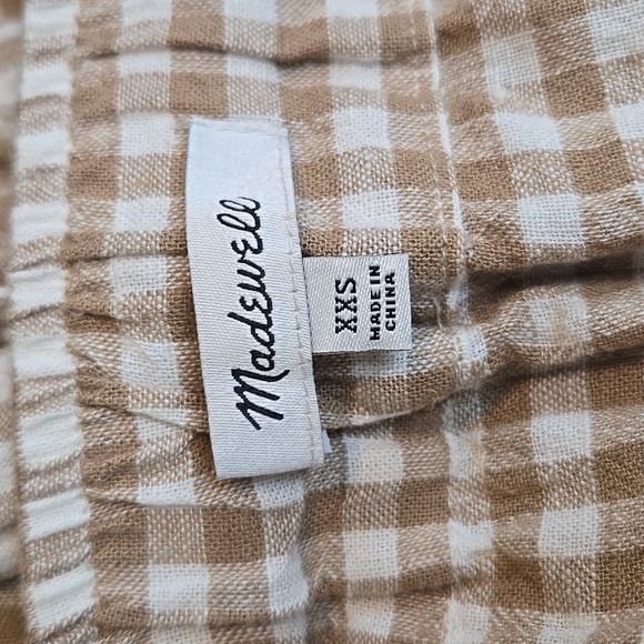 Madewell Gingham Tiered Linen Blend Maxi Skirt - Picture 8 of 9